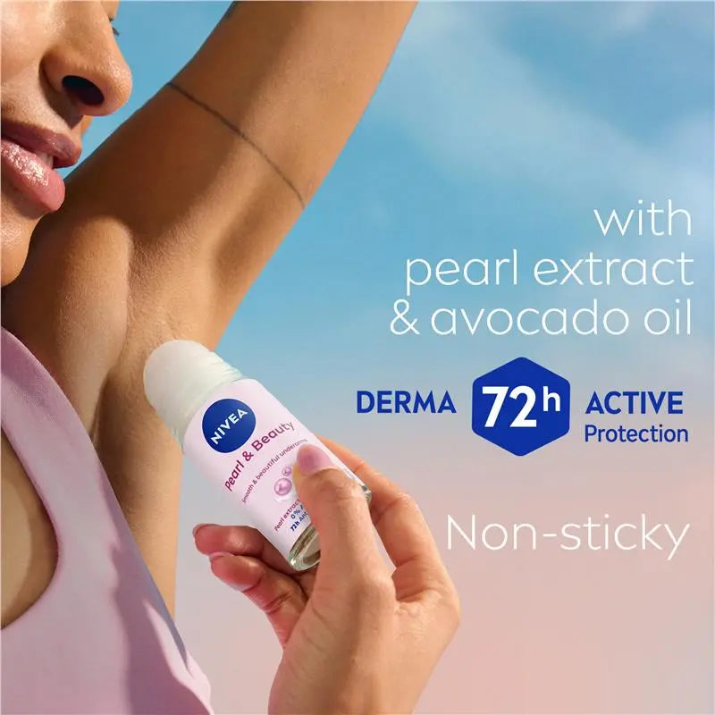 NIVEA Pearl & Beauty Roll On Deodorant 72H Protection 50ml, product image 4