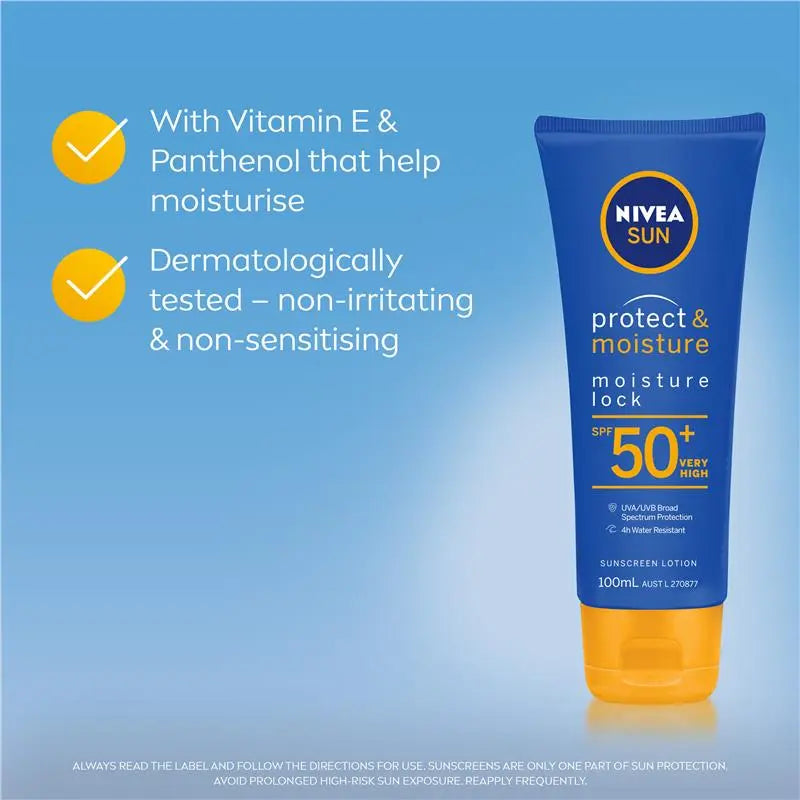 NIVEA Sun Protect & Moisture SPF50+ Sunscreen Lotion 100ml, product image 4