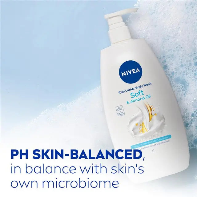 NIVEA Rich Moisture Soft Shower Gel Body Wash 1L, product image 4