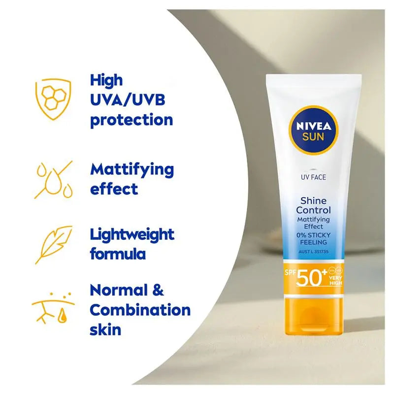 NIVEA Sun UV Face Sunscreen Shine Control SPF50 50ml, product image 6