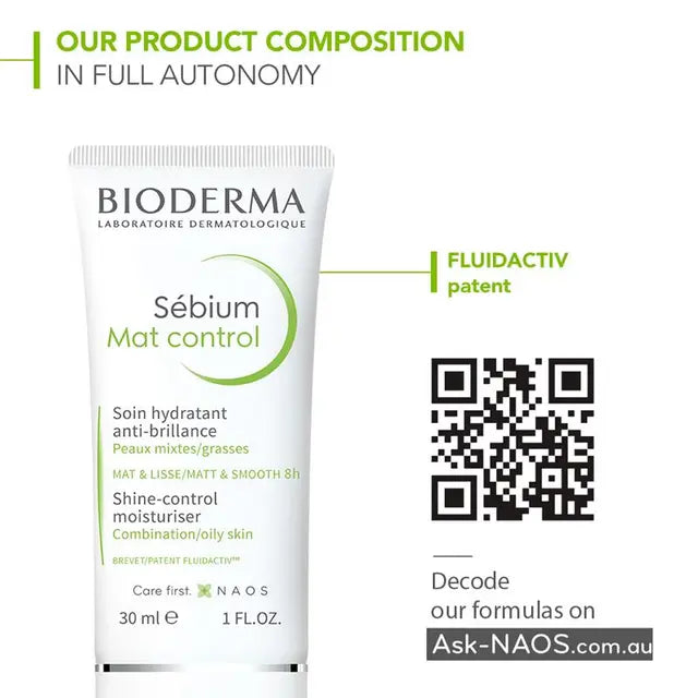 Bioderma Sebium Mat Control Mattifying Moisturiser for Oily Skin 30ml, product image 7