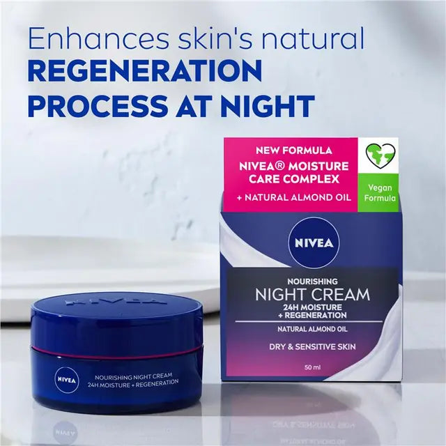 NIVEA Daily Essentials Nourishing Face Moisturiser Night 50ml, product image 7