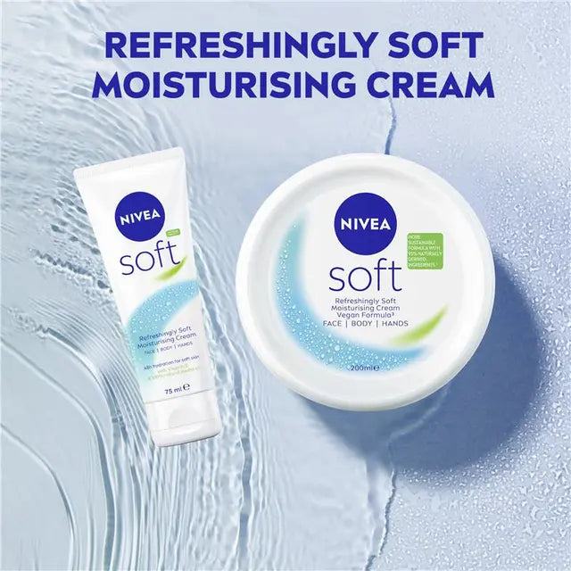 NIVEA Soft Moisturiser Cream Face Body Hands 200ml, product image 4