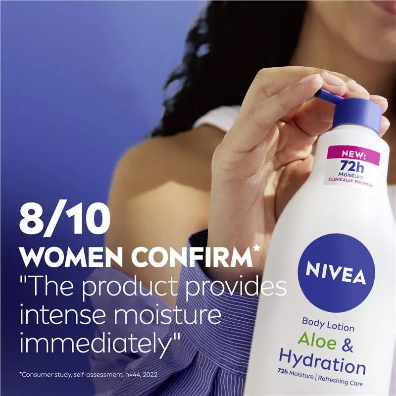 NIVEA Aloe & Hydration Body Lotion Moisturiser 72H Hydration 400ml, product image 8