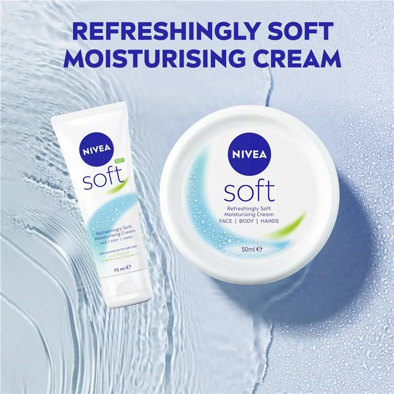 NIVEA Soft Moisturiser Cream Face Body Hands 50ml, product image 8