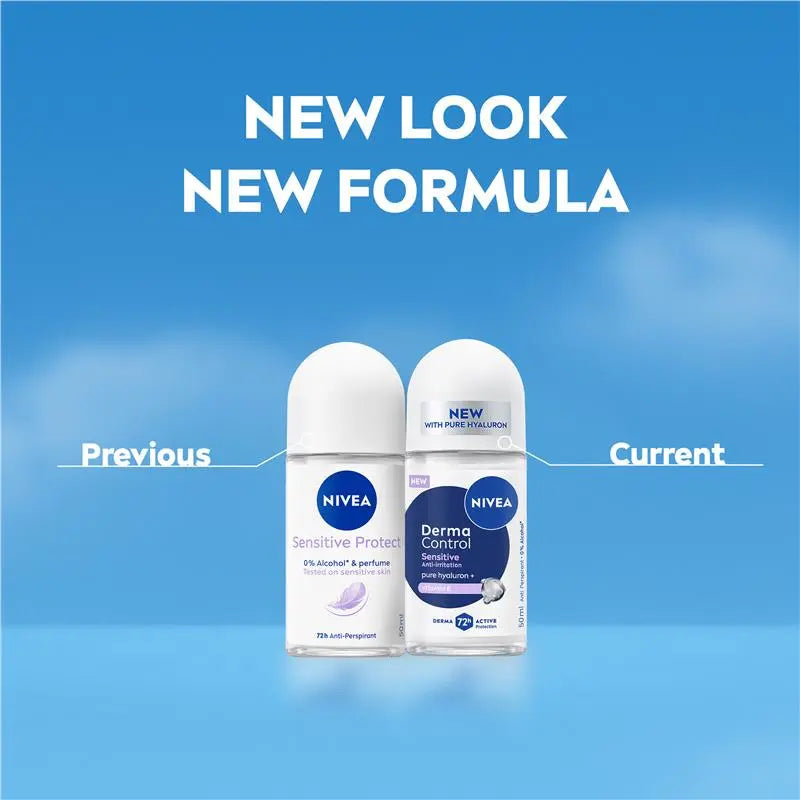 NIVEA Derma Control Sensitive 72H Roll On 50ml, product image 9