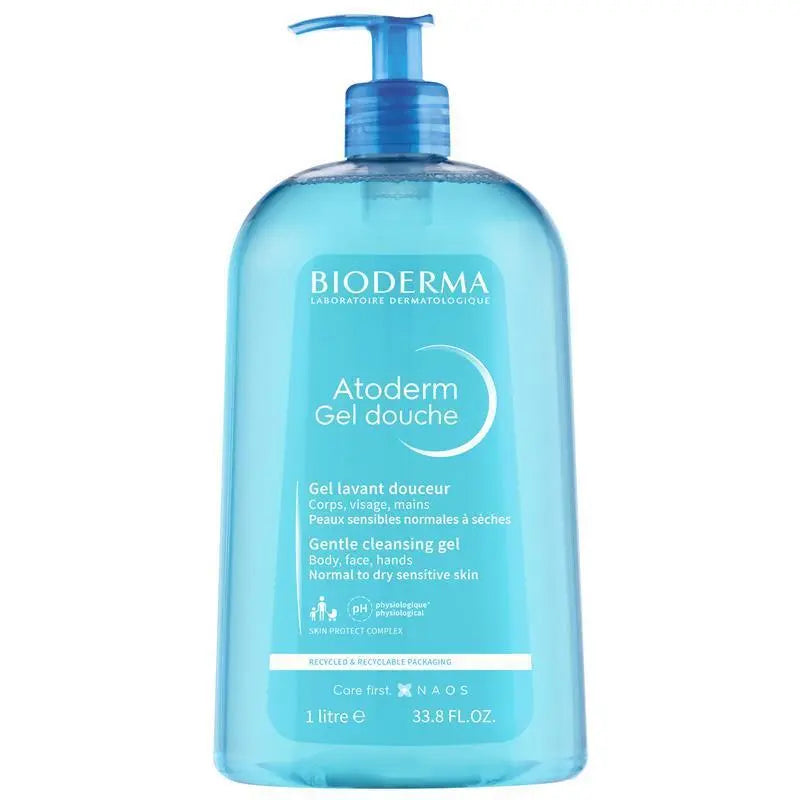 Bioderma Atoderm Gentle Cleansing Gel for Body Face and Hands 1 Litre
