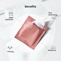 Lavvish Bio Collagen Face Mask set of 5 in elegant pink packaging displayed on marble surface with skincare accessories