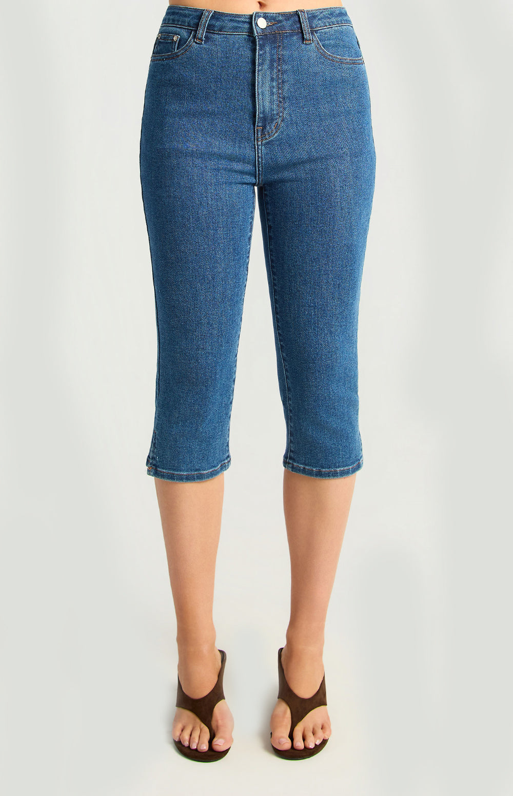 Stretch Denim Capri Jeans (WDM666)