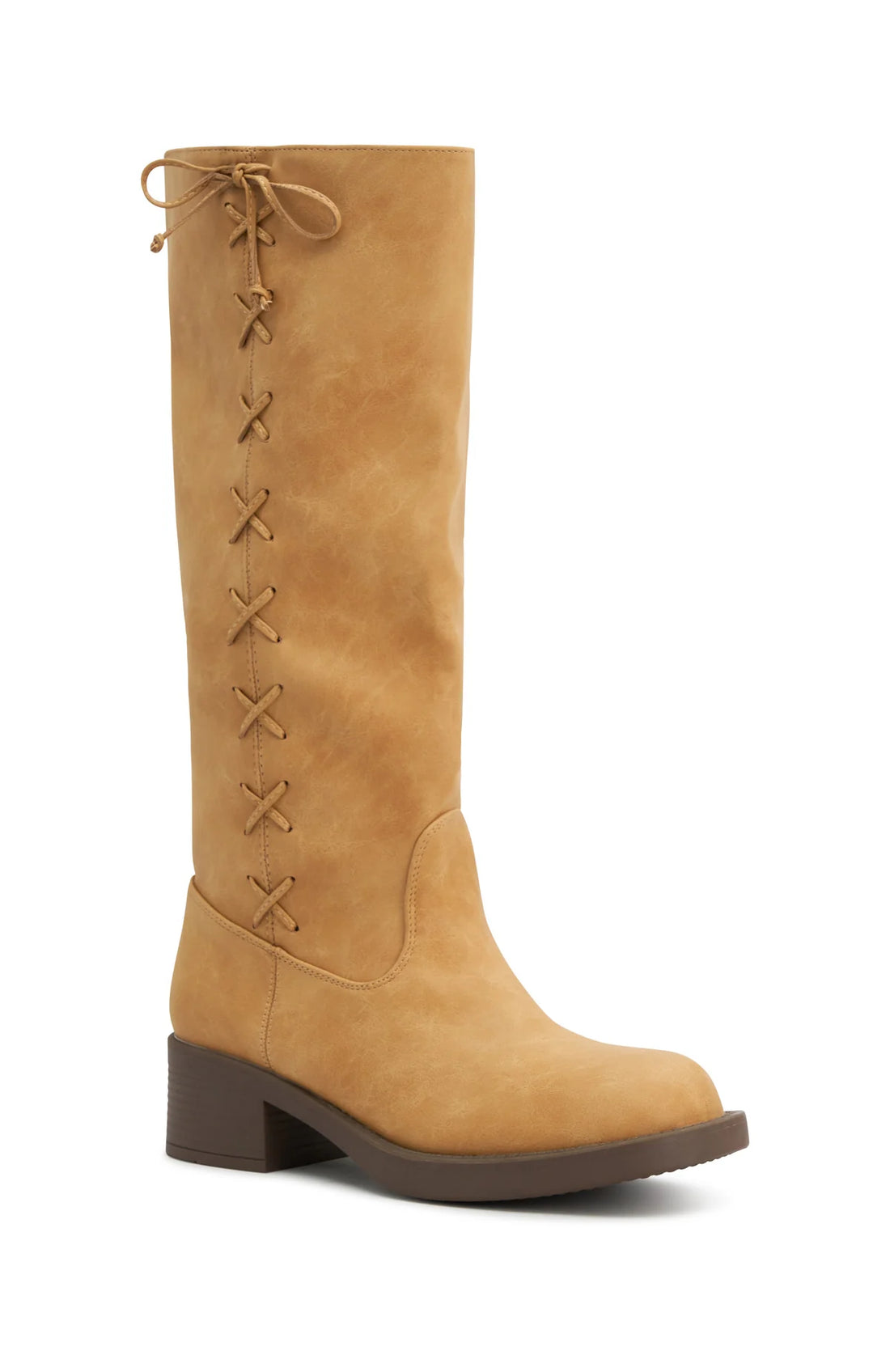 Booker Knee High Boots Sand PU | Women's Knee High Boots
