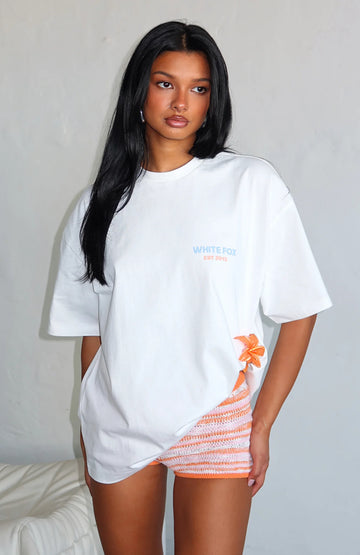 Care For You Oversized Tee White | Women's Oversized T-Shirt