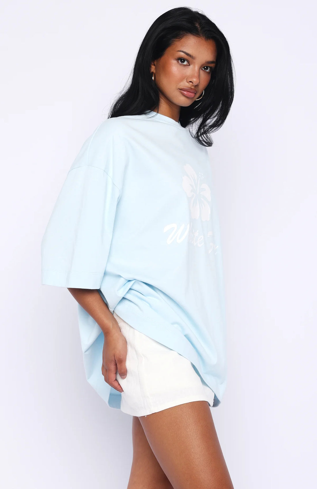 Own Your Glow Oversized Tee Blue | Women's Oversized T-Shirt