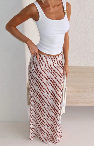 Sunday Strolls Maxi Skirt Espresso Mist | Women's Maxi Skirt