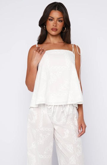 Wander Wild Top White | Women’s Stylish Casual Top