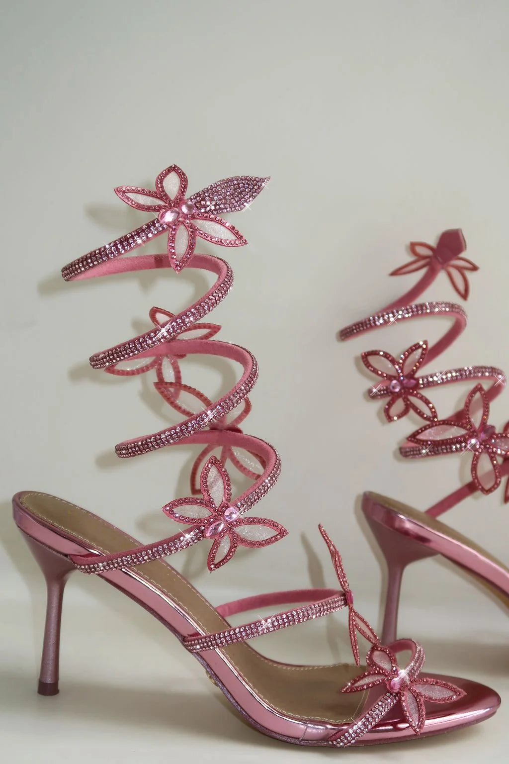 Shai Diamante Wrap Heels Pink | Women's Pink Heeled Sandals